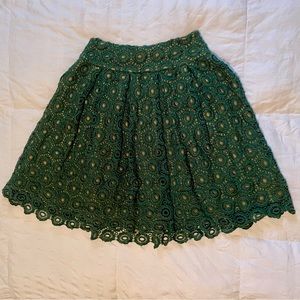 Anthropologie Moulinette Soeurs crochet lace skirt